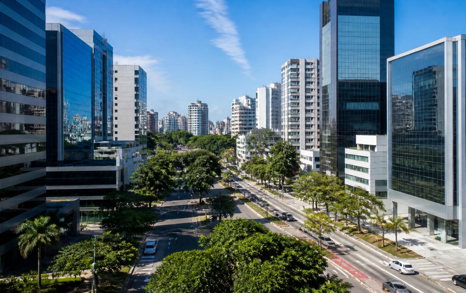 Ambiente empresarial urbano na região de Valinhos